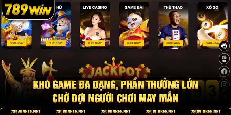 Kho game đa dạng, phần thưởng lớn chờ đợi người chơi may mắn